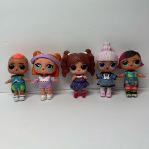 LOL Surprise Mixed Lot of 5 Toy Mini Dolls 3” Figures MGA Clubhouse Dolls